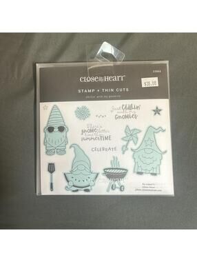 Close To My Heart Z3965 Chillin’ With My Gnomies Acrylic Stamp and Thin Cut Set